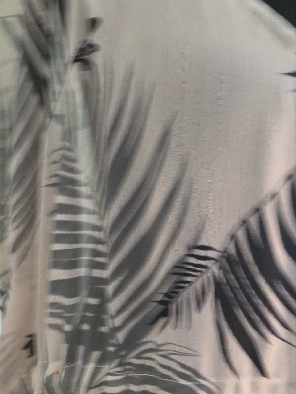 Kona Sol White & Green Kaftan with Green Palm Print Coverup - Picture 7 of 9